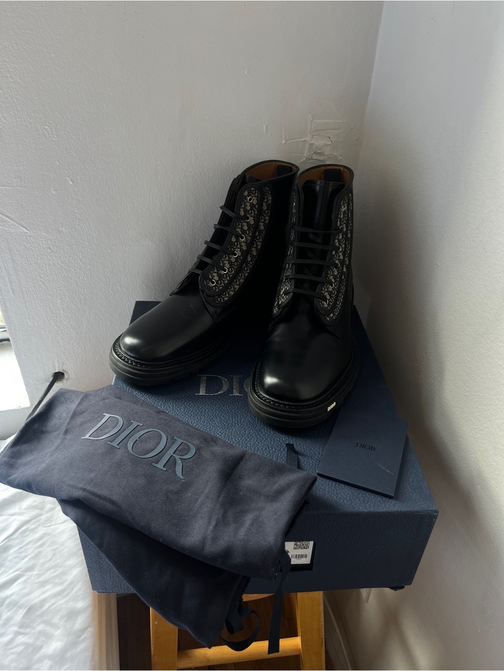 BNIB Authentic Christian Dior homme Explorer Combat Boots Leather Oblique 44 11 - Picture 14 of 14